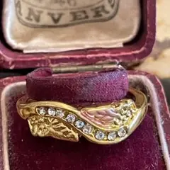 英国　イギリス　ヴィンテージ　金色　ゴールド　指輪　リング　21号 ビンテージ