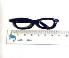 眼鏡モチーフクリップ　ストーン付き