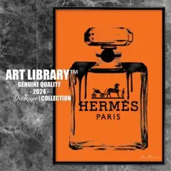 HERMÈS type☆A4額装済オマージュアートポスター#205Yエルメスロゴ HERMÈS type☆A4額装済オマージュアートポスター#205Yエルメス