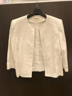 pierre cardin ノーカラージャケット ホワイト 11号のサムネイル