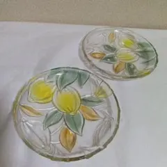 曽我ガラス　SOGA JAPAN 器　レモン柄　昭和レトロ