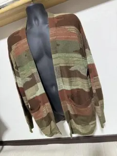 肌触り良好 春秋用 ZARA MAN ボーダー ストレッチ カーディガン