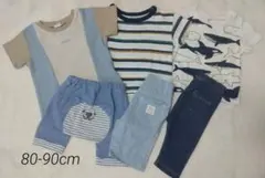 80-90 半袖トップス ズボン 6点セット まとめ売り