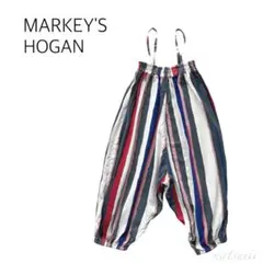MARKEY'S HOGAN ストライプ 総柄 サロペット パンツ