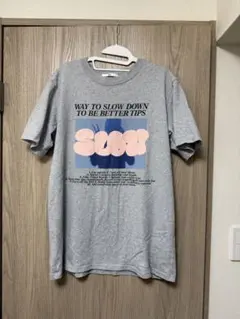 SLY グレー 半袖Tシャツ ロゴプリント