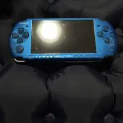 【ジャンク】PSP3000 本体 青 1200mAhバッテリー、メモリー付き