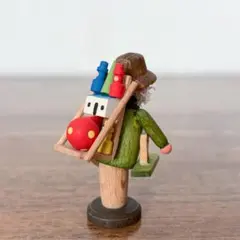 【東ドイツ ザイフェンHennigおもちゃ売りのおじさんの古い人形】ヴィンテージ