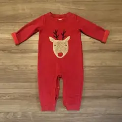 baby GAP 赤色トナカイロンパース 12-18ヶ月