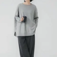 coca クルーネックニットチュニック