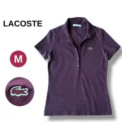 LACOSTE ラコステ 半袖ポロシャツ レディース ワニロゴ トップス 紫 M