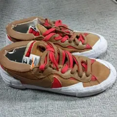 NIKE sacai スニーカー ブラウン×レッド