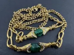 M7525 色石　ネックレス　ヴィンテージ アクセサリー