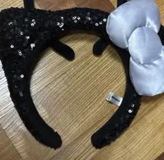 カチューシャ ユニバーサルスタジオジャパン キティ シルバーリボン