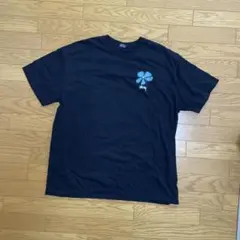 Stussy XL 黒 花プリント Tシャツ