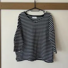 SLOBE IENA ボーダー カットソー 七分袖