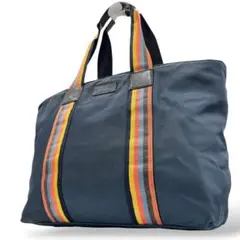 PaulSmith トートバッグ マルチストライプ ナイロン レザー 2439のサムネイル