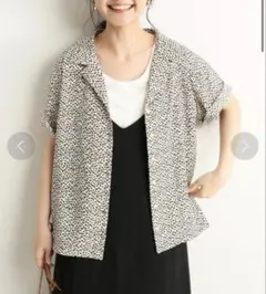 SLOBE IENA 変形ドット開襟シャツ