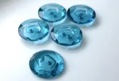 ブルー クリアボタン 5個セット