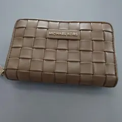MICHAEL KORS 編み込みコインケース ベージュ
