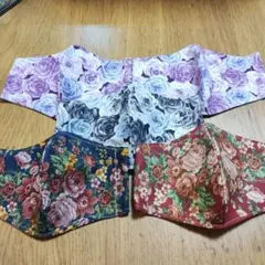 ★送料込マスク大人レディースサイズ5枚セット⑦