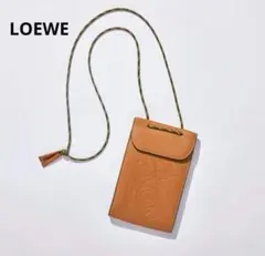 美品 LOEWE ロエベ ネックポシェット ユニセックス ブラウン 人気のサムネイル