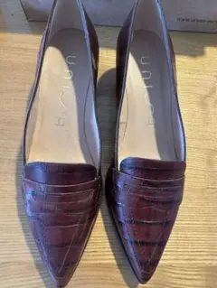 新品未使用 UNISA クロコ　ポインテッドトゥ フラットシューズ