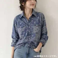 RALPH LAUREN ラルフローレン ペイズリー柄 長袖 シャツ サイズ６のサムネイル