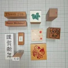 木製スタンプセット 多様なデザイン