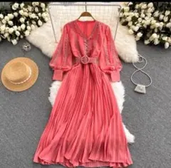 秋冬コーデ❤️ロングワンピース　ドレス　レディース　結婚式　二次会　長袖