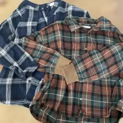 CLOUDY, FINE LATER チェック柄シャツ 120