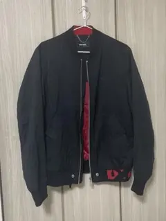 DIESEL ボンバージャケット ブラック レッド