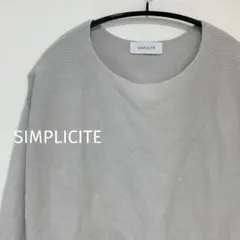 【超美品】 シンプリシテェ ニット セーター グレー レディース 長袖 ドルマン