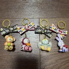ディズニー ダッフィー 秋のぼうけん キーチェーン 4つセット