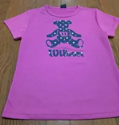 Wilson Tシャツ ピンク ベア プリント 半袖　スポーツ　夏服　ランニングのサムネイル