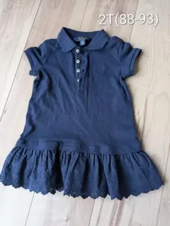 【値下げ】Polo Ralph Lauren 半袖ワンピース ネイビー 2Tのサムネイル