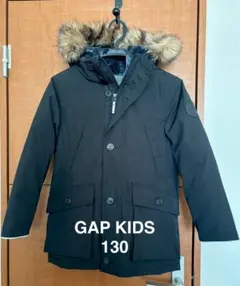 GAP KIDS 黒　ブラック　ダウン　コート　130