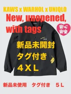☆新品未開封☆UNIQLO×KAWS ＋ WARHOL コーチジャケット4XL③