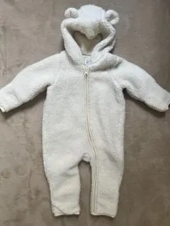 baby GAP ボアロンパース 3-6ヶ月 ホワイト