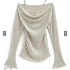 GRL グレイル レイヤード風オフショルニットトップス[ac2508]