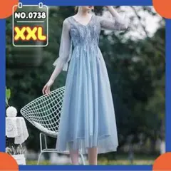 ワンピースパーティードレスフォーマルレディース体型カバーミセスレース同窓会結婚