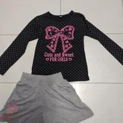 ロンT、ショートパンツ