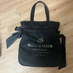 Maison de FLEUR トートバッグ ブラック