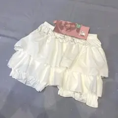 新品【L～LL】しまむら 青木美沙子 フリル ドロワーズ ペチパン 白