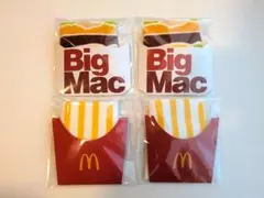 マクドナルド　ビッグマック　ポテト タオル4つセット