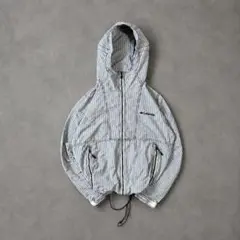 Columbia nylon shell jacket ストライプ 短丈 テック