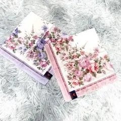 【未使用品】マリオヴァレンチノ　花柄ハンカチ　2点セット　薄手生地
