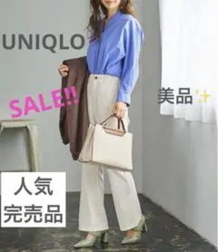 SALE❤️美品✨ユニクロ　ブルーシャツ　スキッパーシャツ　春　仕事　式　完売品