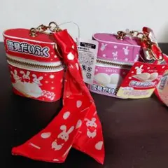 【2点セット】LOTTE 雪見だいふく スカーフ付　チャームポーチ