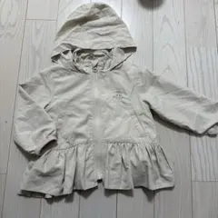 [美品]プティマイン　ウィンドブレーカー 100cm 女の子　ペプラム