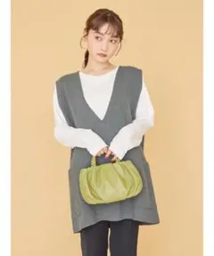 グレー Vネック ベスト